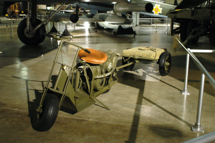 Cushman Airborne Scooter on display