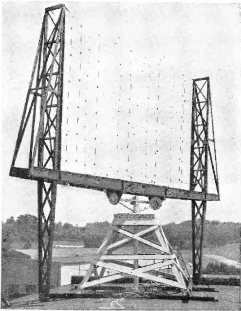 Experimental radar antenna, US Naval Research Laboratory, Anacostia, D. C., late 1930s