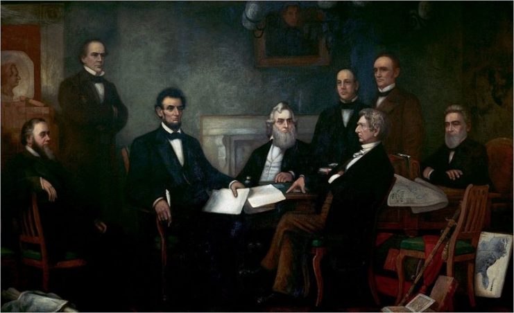 First Reading of the Emancipation Proclamation.