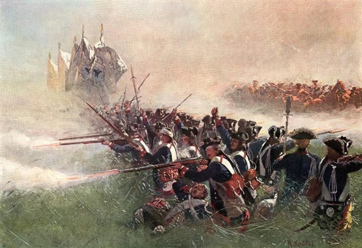 Prussian Leibgarde battalion at Kolin, 1757