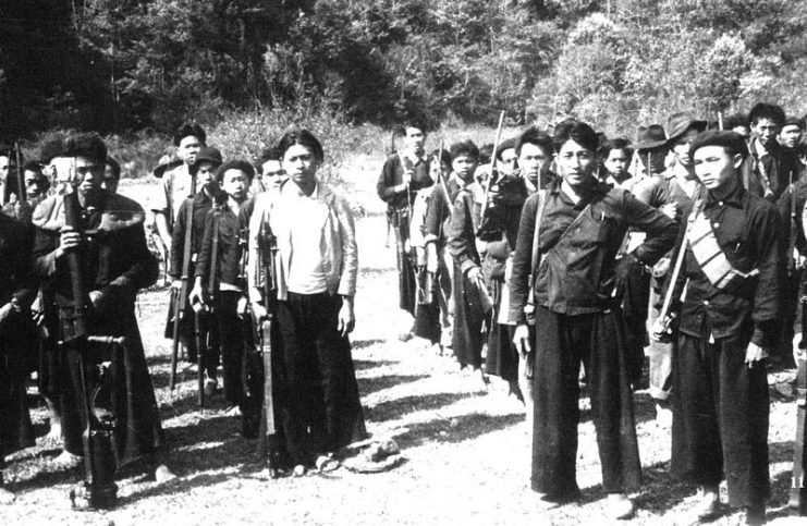 Anti-communist Hmong guerrilla troops in 1961.