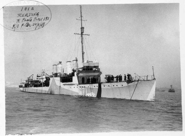 USS Bailey as HMS Reading with the Royal Navy in World War II. One of Several “Town” class destroyers.