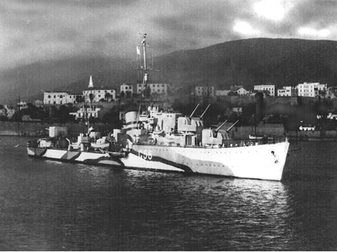 The British destroyer Lightning.