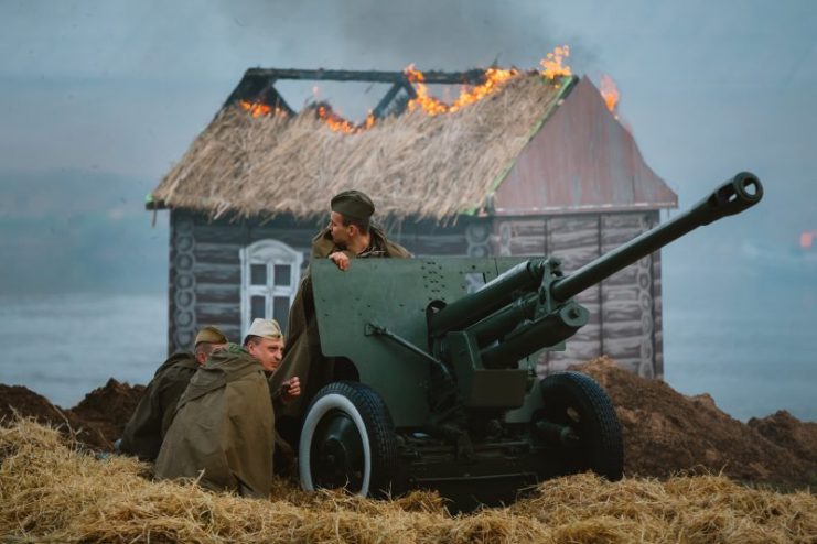 Belarus: Reconstruction of Battle during events dedicated to 70th anniversary of the Victory of the Soviet people in the Great Patriotic War.