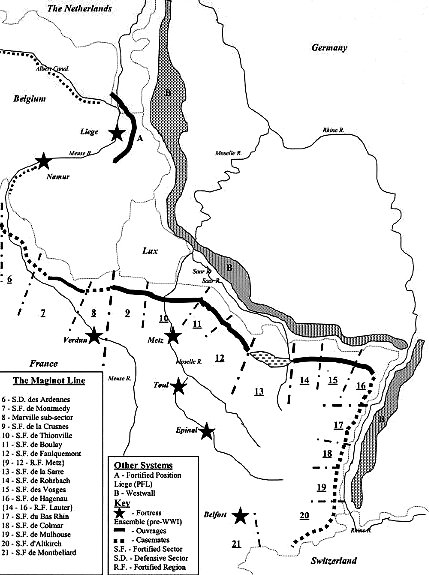 Map of the Maginot Line