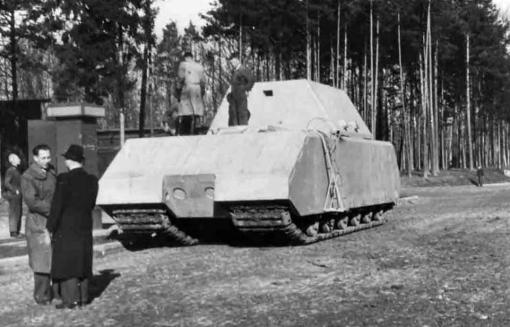 Panzer VIII Maus in front of 7th Ersatz Panzer Regiment barracks, 14 January 1944