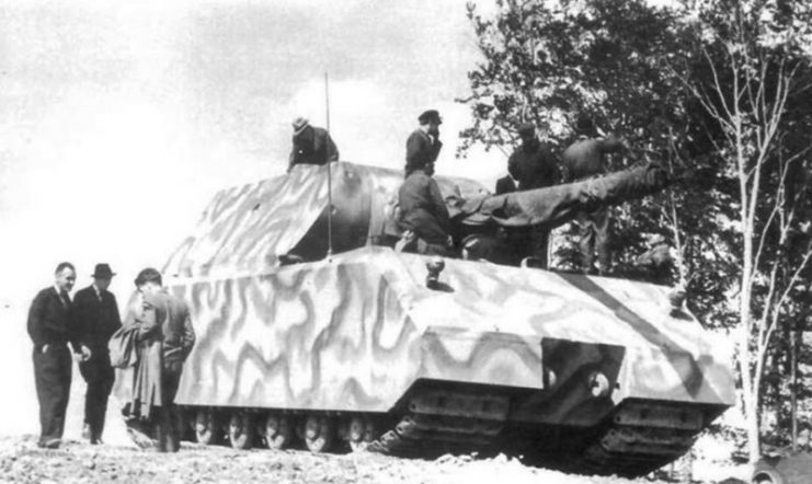 Panzer VIII Maus tank on a test run