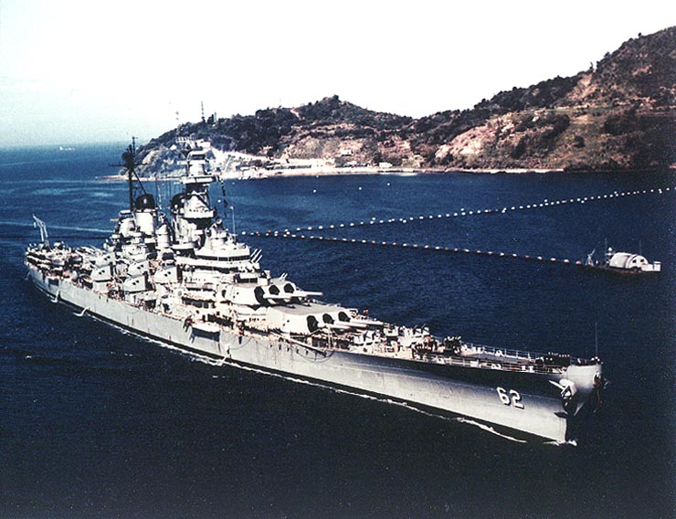 New Jersey in Japanese waters, 1953 of the Iowa class