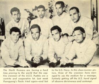 North Korean Propaganda Photograph of prisoners of USS Pueblo.