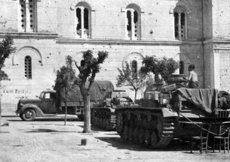 German Panzerkampfwagen III tank in Italy
