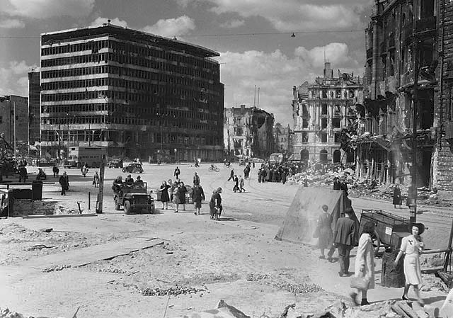 Berlin in ruins after the Second World War.