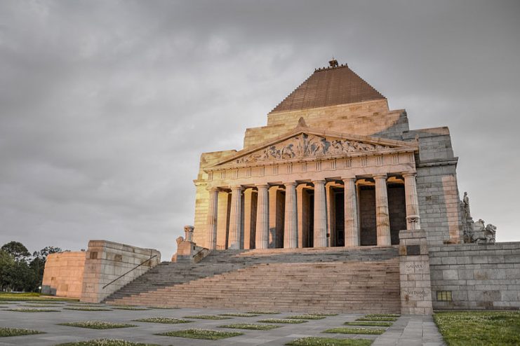 The Shrine of Remembrance Melbourne, Australia. By Jorge Láscar CC BY 2.0