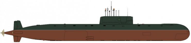 Silhouette of soviet submarine K-278 “Komsomolets”, the only ship of Mike-class (project 685 “Plavnik”). Photo: Mike1979 Russia CC BY-SA 3.0