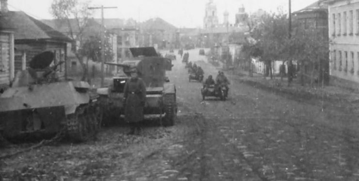 T-40 and T-26 Soviet Tanks during Barbarossa.