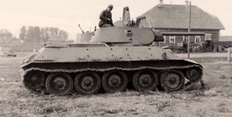 Soviet T-34 on the Eastern Front.