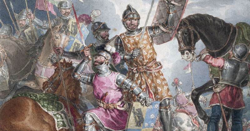 Richard Neville, 16th Earl of Warwick, Edward IV of England, and Richard III of England stand together in William Shakespeare's rendition of the Battle of Towton