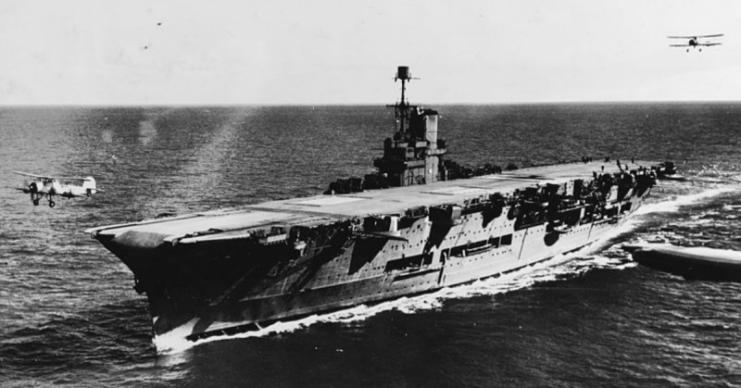 The British Royal Navy aircraft carrier HMS Ark Royal