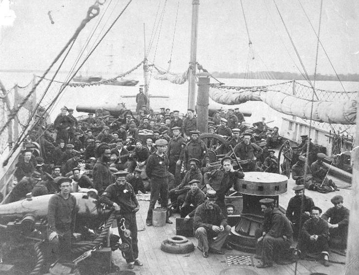 Crew of the USS Miami, circa 1864