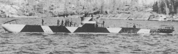Vesikko Submarine built in Finland by Germany.
