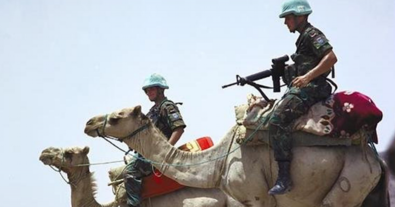 United Nations Mission in Ethiopia and Eritrea peacekeepers on patrol in Eritrea. By Dawit Rezene CC BY-SA 1.0