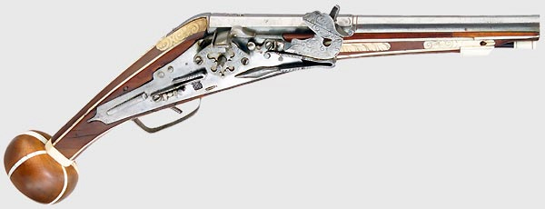 A wheellock pistol or Puffer, Augsburg, c. 1580