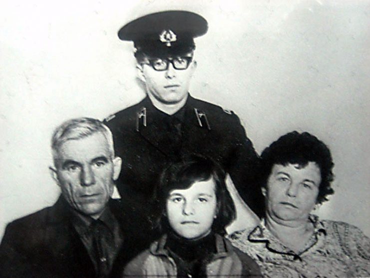 Zinaida with her family.