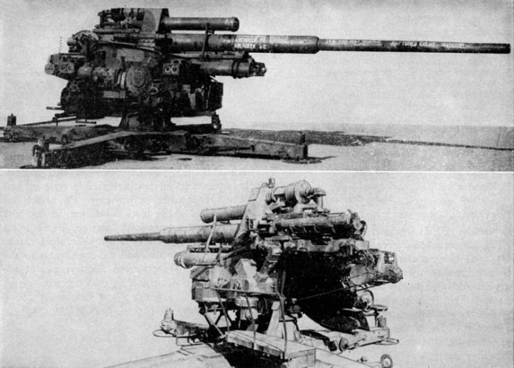 German 10.5 cm Flak 38 anti-aircraft gun.