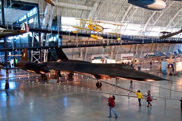 Lockheed Martin SR-71 Blackbird 1500.This plane flew at Mach-3 and has held the world speed record for almost four decades.Photo:Geoff Livingston CC BY-SA 2.0