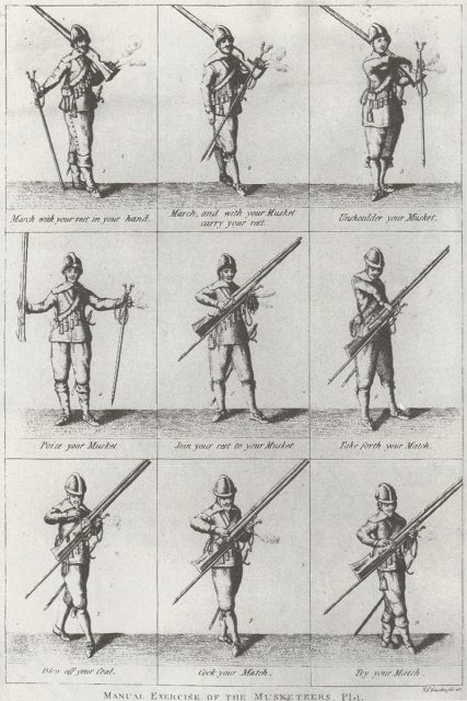 Muskets and bayonets 17th century