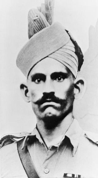 Portrait of Abdul Hafiz, awarded the Victoria Cross: Burma, 6 April 1944.