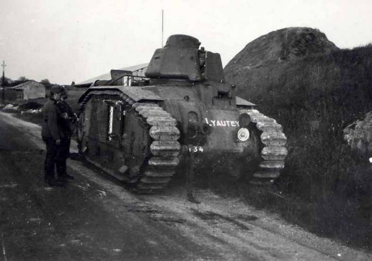 B1 bis tank number 484 of the 46th BCC named Lyautey
