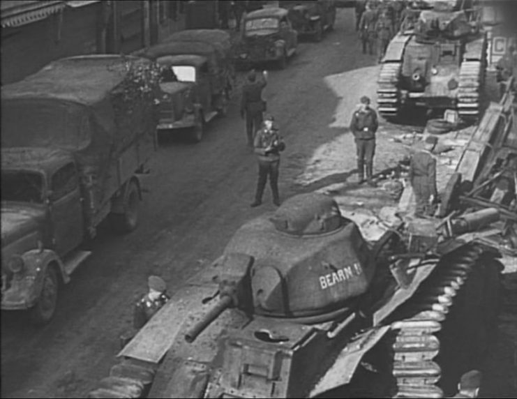 Char B1 bis of 1 DCR destroyed by their crews at Beaumont in May 1940