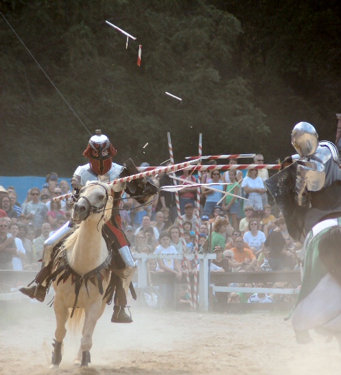 Broken lances at a joust (at Bristol Renaissance Faire, 2006).