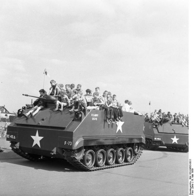 M59 APC in West Berlin, Germany, 1959. Photo: Bundesarchiv, Bild 183-64503-0011 / CC-BY-SA 3.0