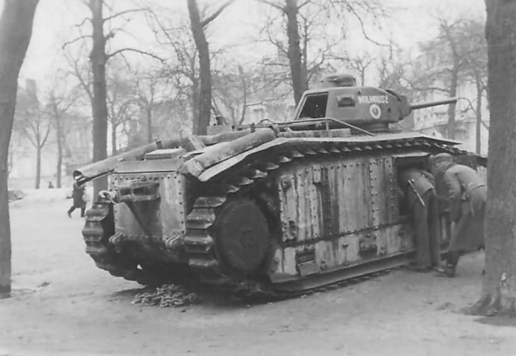 French Char B1 tank number 112 named Mulhouse