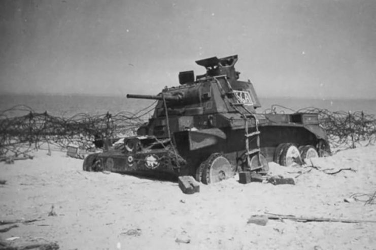 Cruiser Tank A13 Mk I at Dunkirk in 1940