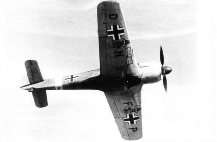 Focke Wulf Fw 190 in flight during World War II