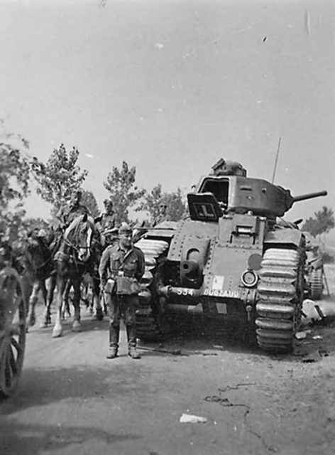 French Char B1 bis Tank 534 named BUGEAUD of 28th BCC