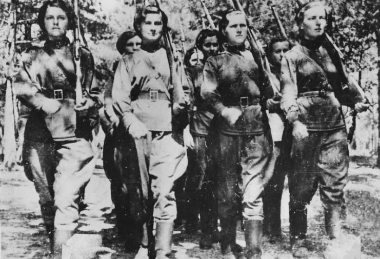 Group of Women in the Red Army during Second World War.