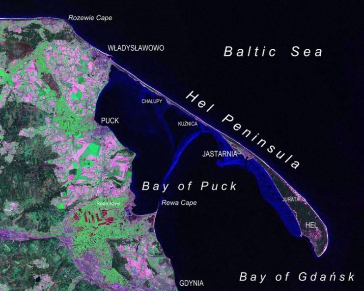 Hel peninsula landsat.