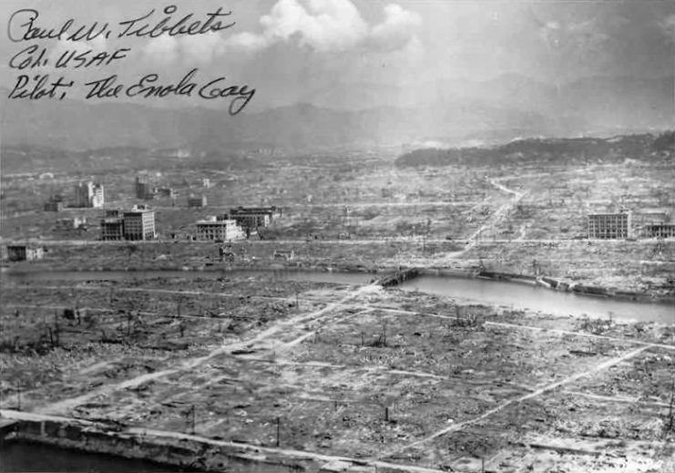 Hiroshima in the aftermath of the bombing.