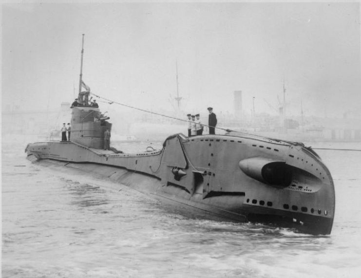 British T class submarine HMSM THORN. Same class as HMS P311.