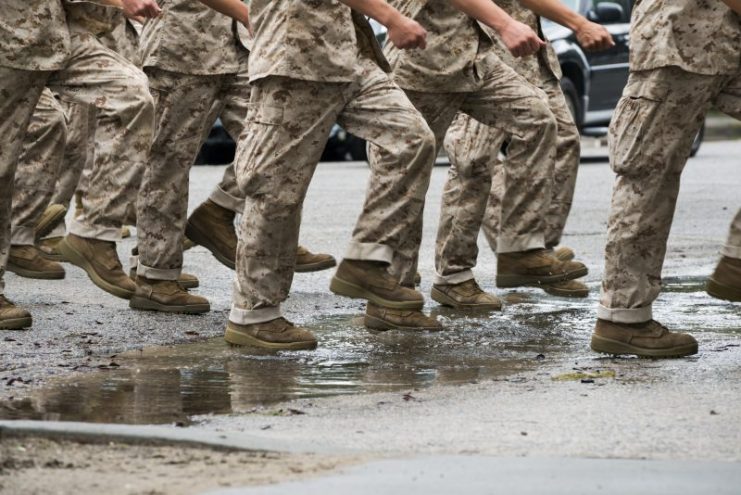 U.S. Marine Corps wearing Cargo pants during training