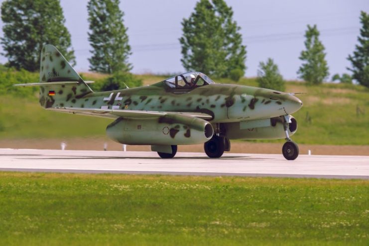 Reproduction of a Messerschmitt Me 262 produced by the project at the Berlin Air Show 2014