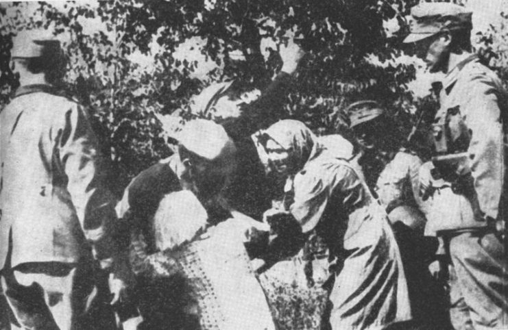 Kidnapping of Polish children during the Nazi-German resettlement operation at Zamojszczyzna (1942-1943).