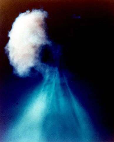 Plumbbob John Nuclear Test, a live test of nuclear AIR-2A Genie rocket on July 19th 1957.