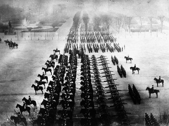 Prussians parade through Paris, March 1871.