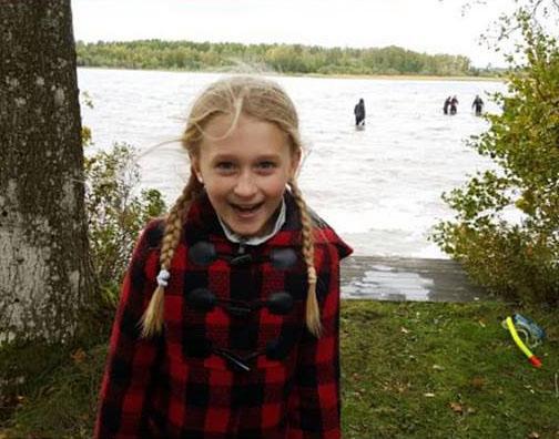 Saga Vanecek was exploring the lake where she made her sensational discovery. Photo by Andy Vanecek Facebook