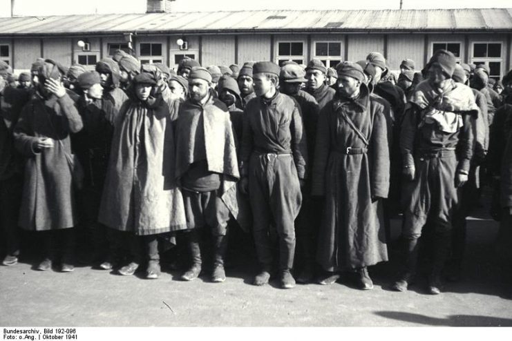 Soviet prisoners of war in Mauthausen concentration camp. October 1941.Photo: Bundesarchiv, Bild 192-096 CC-BY-SA 3.0
