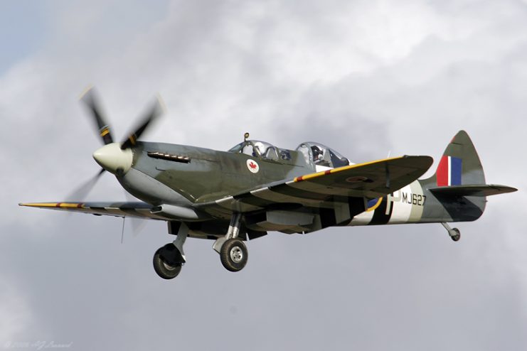 Spitfire MJ627 at Norwich International Airport.Photo: Andy Leonard CC BY-NC 2.0